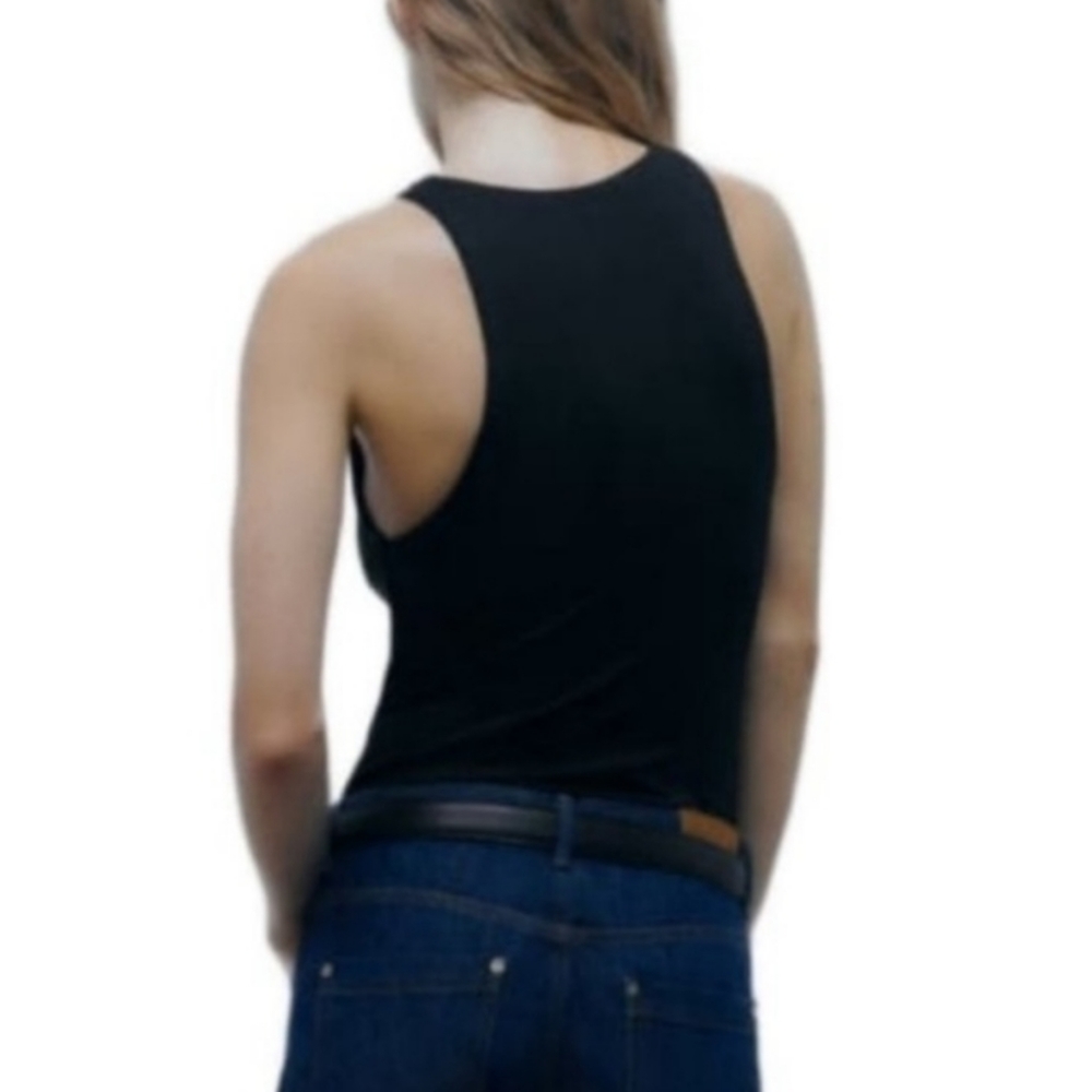 Zara High Neckline Sleeveless Bodysuit - Picture 3 of 4